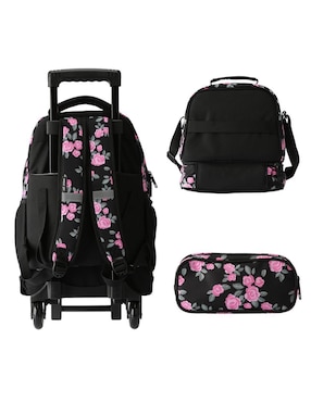 Set mochila escolar Us Urban Flores unisex