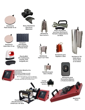 Kit prensa de calor para sublimar EV Technologies