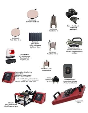 Kit prensa de calor para sublimar EV Technologies