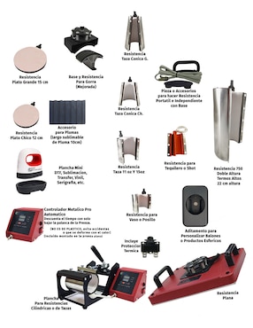 Kit prensa de calor para sublimar EV Technologies