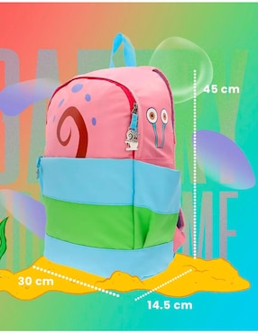Mochila escolar Gary Common Nation Bob Esponja unisex