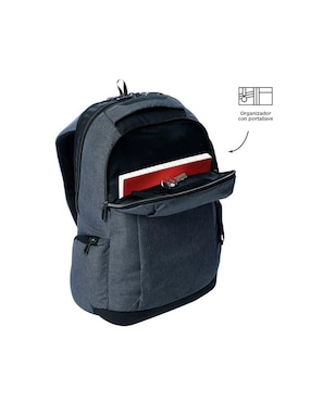 Mochila con portalaptop Totto Hexa impermeable unisex