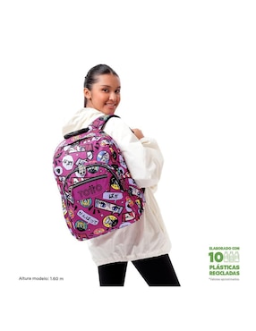 Mochila escolar Totto Acuarela para niña