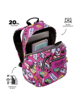 Mochila escolar Totto Acuarela para niña