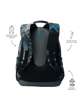 Mochila escolar Totto Acuarela para niño