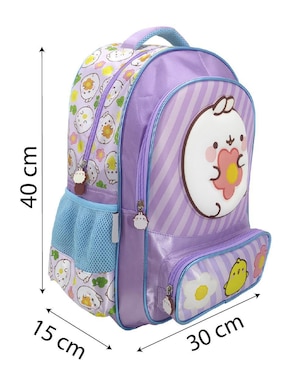 Mochila escolar Molang American Bags Flower para niña