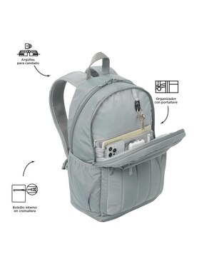 Mochila con portalaptop Totto Plaine para mujer