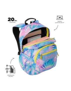 Mochila escolar Totto Acuarela para niña