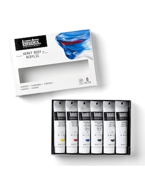 Set de pinturas acrílicas Liquitex Heavy Body 6 piezas