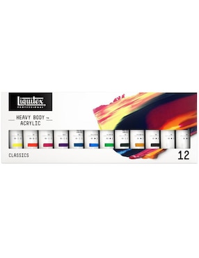 Set de pinturas acrílicas Liquitex Heavy Body 12 piezas