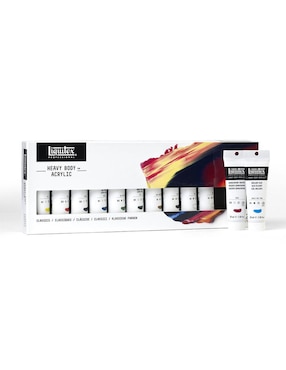 Set de pinturas acrílicas Liquitex Heavy Body 12 piezas