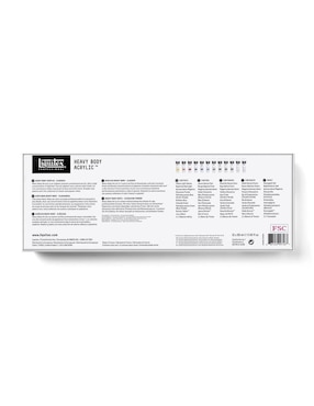 Set de pinturas acrílicas Liquitex Heavy Body 12 piezas