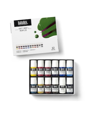 Set de pinturas acrílicas Liquitex Essentials 12 piezas