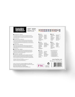 Set de pinturas acrílicas Liquitex Essentials 12 piezas