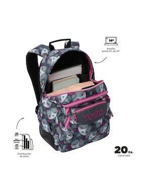Mochila escolar Totto Rayol para niño