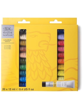 Set de pinturas acrílicas Winsor & Newton Galery 20 piezas