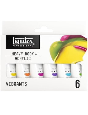 Set de pinturas acrílicas Liquitex Heavy Body 6 piezas