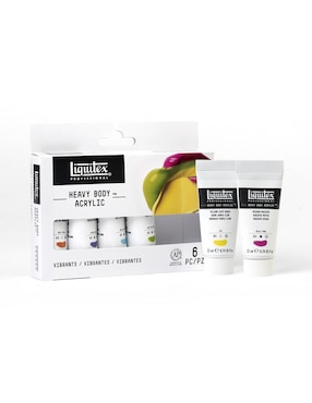 Set de pinturas acrílicas Liquitex Heavy Body 6 piezas