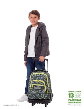 Mochila con portalaptop Totto Ecole para niño