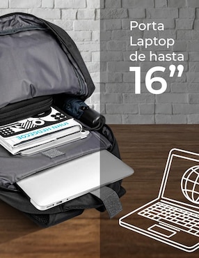 Mochila con portalaptop Techzone unisex