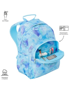 Mochila con portalaptop Totto Acuarela para niña
