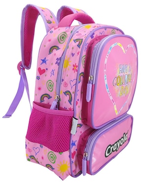 Mochila escolar American Bags Heart Colorful Crayola para niña