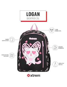 Mochila escolar estudiantes Xtrem Logan 5xt unisex
