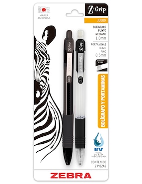 Set escolar Zebra con 2 piezas