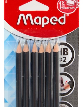 Set lápiz Maped Blackpeps triangular HB 6 piezas