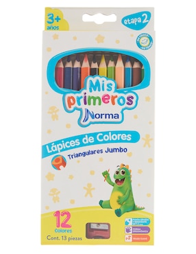 Lápices de color Norma Mis Primeros Norma triangular 13 piezas