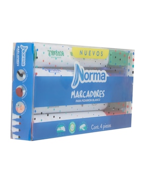 Marcador base agua Norma 4 piezas