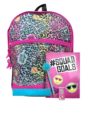 Set mochila escolar Emoji Red Velvet para niña