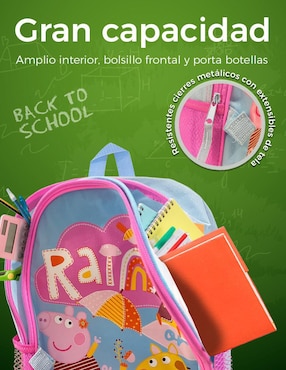Set mochila escolar Peppa Pig Peppa Pig para niña