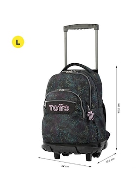 Mochila escolar Totto Rue Bomper para niña impermeable