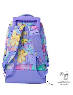 Mochila con ruedas escolar Totto Rue Bomper impermeable para niña