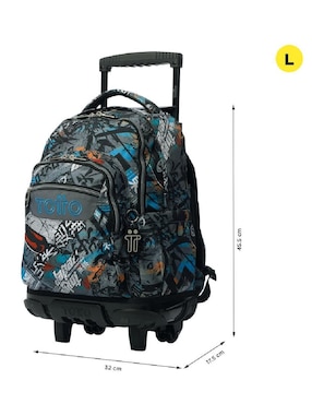 Mochila escolar Totto Rue Bomper para niño