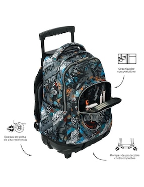 Mochila escolar Totto Rue Bomper para niño