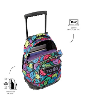 Mochila escolar Totto Rue Bomper para niña