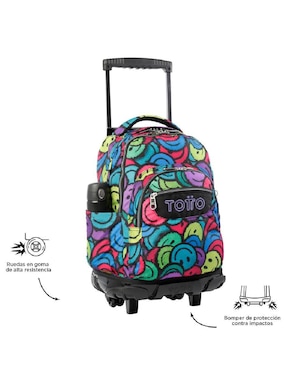 Mochila escolar Totto Rue Bomper para niña