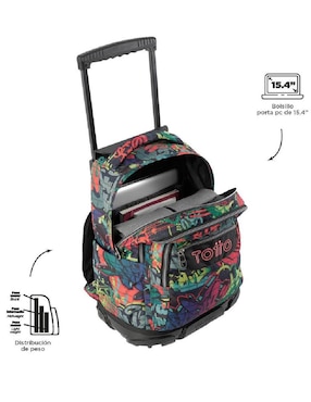 Mochila escolar Totto Rue Bomper para niño