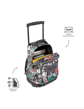 Mochila escolar Totto Rue Bomper impermeable para niño