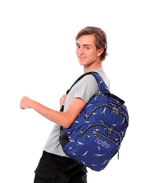 Mochila con portalaptop Totto Rayol para niño