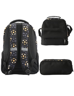 Set mochila escolar Soccer Us Urban Balón Dorado para niño