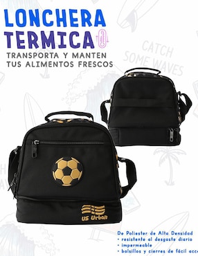 Set mochila escolar Soccer Us Urban Balón Dorado para niño