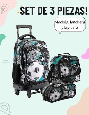 Set mochila escolar Us Urban Balón de Futbol para niño