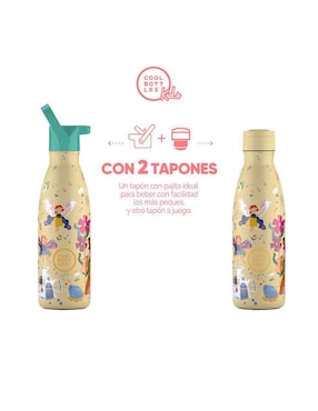 Termo Cool Bottles de acero inoxidable Kids Hadas Magicas con tapa rosca 350 ml