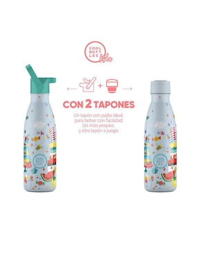 Termo Cool Bottles de acero inoxidable Kids Candy Land con tapa rosca 350 ml