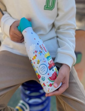 Termo Cool Bottles de acero inoxidable Kids Candy Land con tapa rosca 350 ml