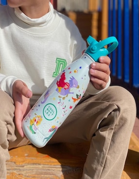 Termo Cool Bottles de acero inoxidable Kids Reino de princesa con tapa rosca 350 ml