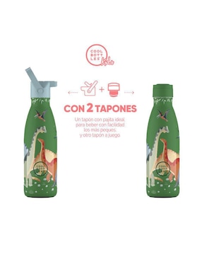 Termo Cool Bottles de acero inoxidable Kids con tapa rosca 350 ml
